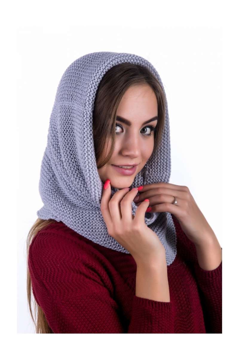 Снуд з вовни 0081Н сіро-голубий