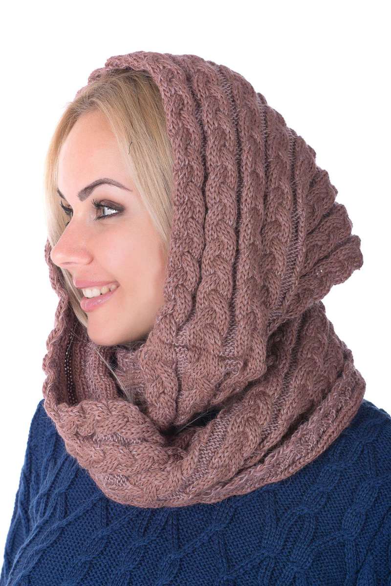 Снуд цільнов'язаний Ніка крем