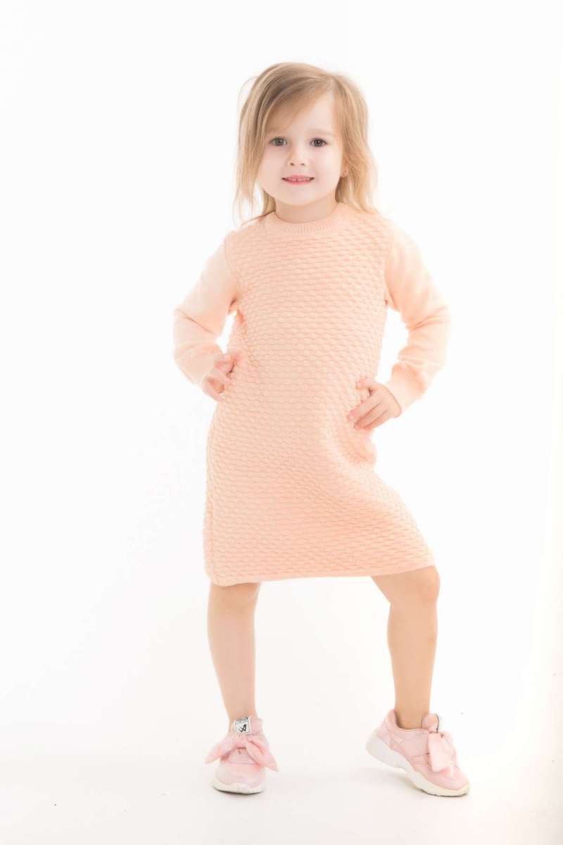 Платье детское хлопковое Ксюша персиковый 
